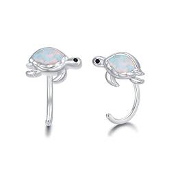 Schildkröte Ohrringe 925 Sterling Silber Schildkröte Opal Ohrringe Tier Ohrstecker Hypoallergene Schmuck Geschenk für Kinder Damen Mädchen von SOESON