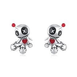 Voodoo Puppen Ohrringe Sterling Silber Halloween Ohrringe Gothic Ohrringe Schmuck Absolvent Geschenk für Muttertag Damen von SOESON