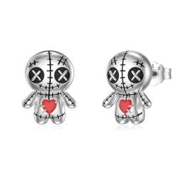 Voodoo Puppen Ohrringe Sterling Silber Halloween Ohrringe Gothic Ohrringe Schmuck Absolvent Geschenk für Muttertag Damen von SOESON