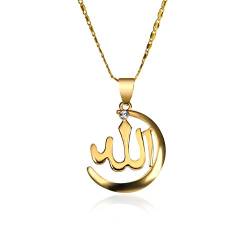 SOFEA Halskette Unisex Vintage Islamische Muslimische Allah Anhänger Halskette Religiöser Schmuck Exquisit von SOFEA