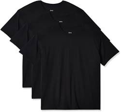 SOFFE T-Shirt mit Rundhalsausschnitt, kurzärmelig, 3er-Pack, Schwarz, L von SOFFE