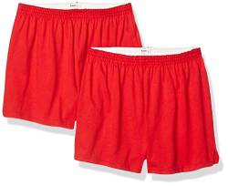 Soffe Damen Authentic Cheer Yoga-Shorts, Rot (2er-Pack), Groß von SOFFE