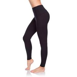 SOFTSAIL Damen-Leggings, hohe Taille, Bauchkontrolle, Sport, Fitnessstudio, Yoga, Fitness, dehnbar, robust, Übergrößen LWP, Schwarz , 42 von SOFTSAIL