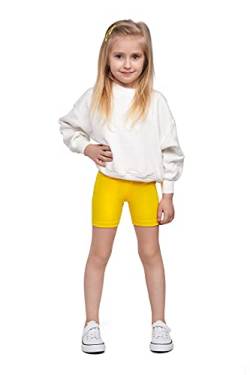 SOFTSAIL Kinder Radlerhose Mädchen – Baumwolle Blickdicht Elastische Sommer Leggings für Sport Freizeit – Kurze Sporthose Tanzhose Shorts für Mädchen, Gebl 140-146 - 10-11 Jahre von SOFTSAIL