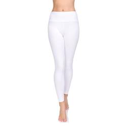 SOFTSAIL Leggings Damen Aus 95% Baumwolle High Waist Baumwoll Leggings Lang Für Frauen Freizeit Relax Bequeme Freizeit Hose Damen Hosen Sommer Weiß 42 von SOFTSAIL