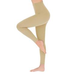 SOFTSAIL Leggings Damen High Waist – Blickdicht Leggins mit Bauchkontrolle Elastische Weiche Leggings für Sport Yoga Gym – Leggings Beige 36-38, S-M von SOFTSAIL
