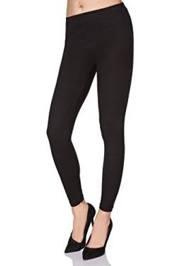 SOFTSAIL Leggings Damen Lang Baumwolle Jogginghose Sport-Leggings, Schwarz S von SOFTSAIL