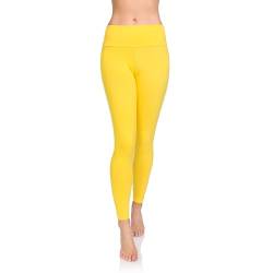 Soft Sail Damen Leggings, hohe Taille, Bauchkontrolle, weiche Baumwolle Gr. 40, gelb von SOFTSAIL