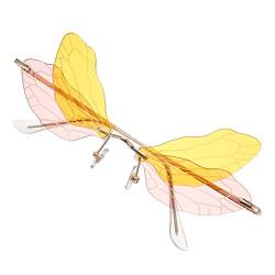 SOIMISS Randlose Libelle Flügel Form Sonnenbrille Unregelmäßigen Gläser Shades Partei Sonne Gläser für Frauen von SOIMISS