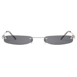 SOIMISS Schwarz mit grauer Linse Mode Sonnenbrille Kleine quadratische Partybrille UV-Schutzbrille Feines Brillenzubehör für Lady Man von SOIMISS