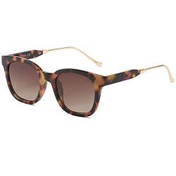 SOJOS Polarisiert Sonnenbrille Damen Herren Retro,Vintage Modern Trendy Quadratische Stylish Sonnenbrillen SJ2050 von SOJOS