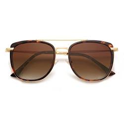 SOJOS Retro Polarisierte Sonnenbrille für Damen Herren, Vintage Quadrat Frauen Sonnenbrille Schattierungen UV400 SJ2180 von SOJOS