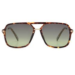 SOJOS Retro Sonnenbrille für Damen Herren,Polycarbonat Linse, Trendy Rechteckige Sonnenbrille 90er Jahre Schatten SJ2229 von SOJOS