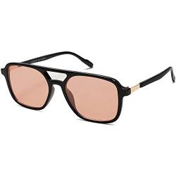 SOJOS Sonnenbrille Damen Herren Retro, Vintage Rechteckig Trendy Damen Herren Sonnenbrillen SJ2202 von SOJOS