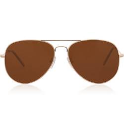 SOJOS Sonnenbrille Herren Damen Polarisiert,Klassisch Sonnenbrillen mit Metallrahmen UV400 SJ1054 von SOJOS