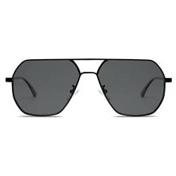 SOJOS Sonnenbrille Herren Polarisiert,Klassisch Sonnenbrillen mit Metallrahmen UV400 für Fahren Angeln Reisen SJ1211 von SOJOS