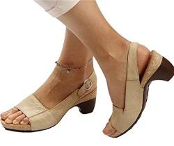 Bequeme orthopädische Sandalen for Damen, atmungsaktive Sandalen, orthopädische Sandalen mit offener Zehenpartie (Color : 1, Size : 42 EU) von SOKTDO