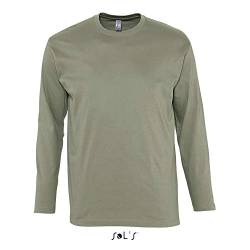 Langarm T-Shirt Monarch Farbe Khaki Größe M von SOL'S