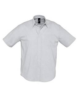 SOL´S - Herren Oxford-Kurzarmhemd Brisbane 4XL,Silver von SOL'S