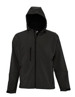 SOL´S - Hooded Softshell Jacket Replay 3XL,Black von SOL'S