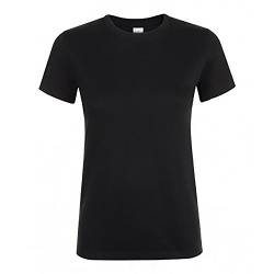 SOLS Damen Regent Kurzarm T-Shirt (M) (Tief Schwarz) von SOL'S