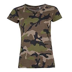 SOLS Damen T-Shirt mit Tarnmuster, Kurzarm M,Camouflage von SOL'S