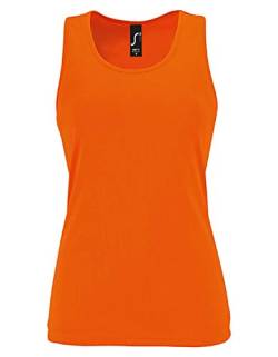 SOLS Damen Tank Top Womens Sports Sporty 02117 Neon Orange S von SOL'S