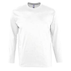 Sols Herren Monarch Longsleeve/T-Shirt, Langarm (M) (Weiß) von SOL'S