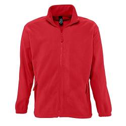 Sols Herren Outdoor Fleece Jacke North (2XL) (Rot) von SOL'S