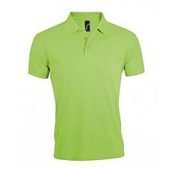 Sols Herren Prime Pique Polo-Shirt, Kurzarm (L) (Apfelgrün) von SOL'S