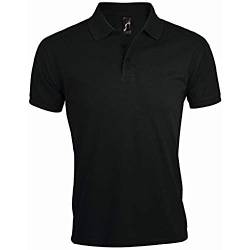 Sols Herren Prime Pique Polo-Shirt, Kurzarm (L) (Schwarz) von SOL'S
