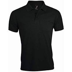 Sols Herren Prime Pique Polo-Shirt, Kurzarm (XXL) (Schwarz) von SOL'S