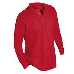 Sols Herren Winter II Pique Langarm-Shirt/Polo-Shirt, Langarm (2XL) (Rot) von SOL'S