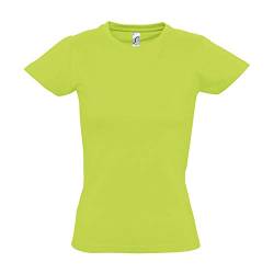 Sols Imperial Damen T-Shirt, Kurzarm, Rundhalsausschnitt (L) (Apfelgrün) von SOL'S
