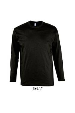 Sols - Monarch - Herren T-Shirt Langarm , Deep black , S von SOL'S