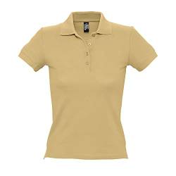 Sols People Damen Polo-Shirt, Kurzarm (Medium) (Sand) von SOL'S