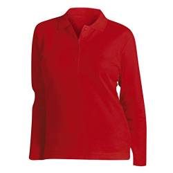 Sols Podium Damen Pique Polo-Shirt, Langarm (Large) (Rot) von SOL'S