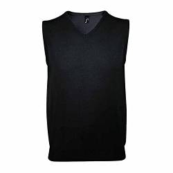 Sols Unisex Gentlemen Pullunder mit V-Ausschnitt (XL) (Schwarz) von SOL'S