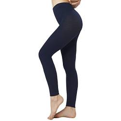 SOLIDEA Dame Leggings Long Vorbeugende Abgestufte Kompression (Dunkelblau, 46) von SOLIDEA