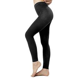 SOLIDEA Dame Leggings Long Vorbeugende Abgestufte Kompression (Schwarz, 42) von SOLIDEA