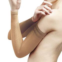 SOLIDEA Micromassage-Arm-Manschette Armbands |Ärmlinge Kompression (Haselnussfarben, S) von SOLIDEA