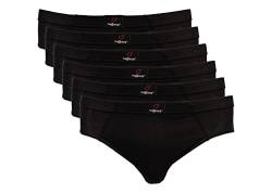 SOLLSO. Herren Baumwolle Sports Slips Schwarz 6er Pack, Größe 6 von SOLLSO