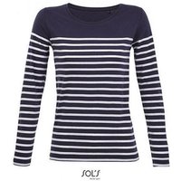 SOLS Langarmshirt Damen Shirt Women´s Long Sleeve Striped T-Shirt Matelot von SOLS