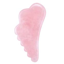 SOLUSTRE 2pcs Pink Crystal Scraping Board Scraping Massage Tool Natural Crystal Supplies (10.2x5.5cm) von SOLUSTRE