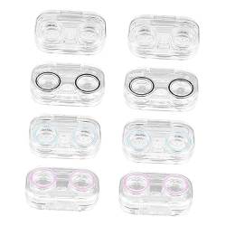 SOLUSTRE 3 Sätze À 8 Stück Brillenetui durchsichtiger Kontaktlinsenhalter durchsichtige Behälter für Kontaktlinsen kontaktlinsenbehälter Brillen aufbewahrungsbox Objektiv-Reiseetui tragbar von SOLUSTRE