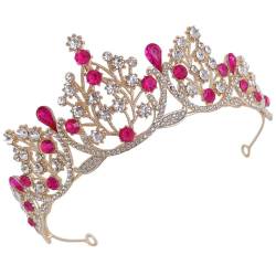 SOLUSTRE Braut-Hochzeitskrone Luxuriöse Kristallkrone Barocke Prinzessin-Diademe Hochzeits-Diademe von SOLUSTRE