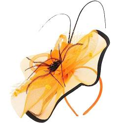 SOLUSTRE Fascinator-Hut Blumen-Stirnband Braut-Mesh-Schleier-Stirnband Tee-Party- -Hut Haarreifen Blumen-Mesh-Bänder Kopfbedeckung 20Er-Jahre-Kostümzubehör Für Mädchen Und Frauen von SOLUSTRE