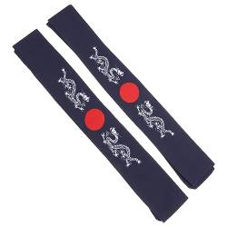 SOLUSTRE Haarband 2st Bushido-stirnband Deko Für e Themenpartys Stilvolle Sushi-kostüm Schwarzes Stirnband Karate e Schweißbänder Bandana Stirnband Mann Sport Baumwolle Requisiten von SOLUSTRE