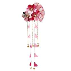 SOLUSTRE Hochzeitsdeko Japanische Haarspangen Kimono-Blumen-Haarnadeln Quasten-Haarnadeln Haarschmuck Für Frauen Japanische Haarschmuck von SOLUSTRE