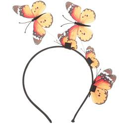 SOLUSTRE Schmetterlingsstirnbänder Schmetterlingshaarreifen Schmetterlingskranz Haarschmuck Für Hochzeitsfeier Haarband Fotografie-Requisiten von SOLUSTRE
